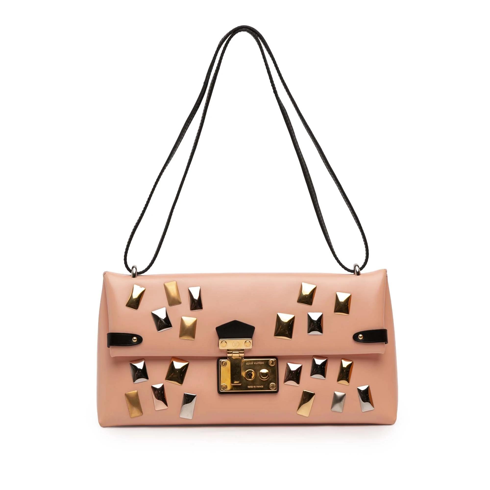 Triangle pony-style calfskin handbag
