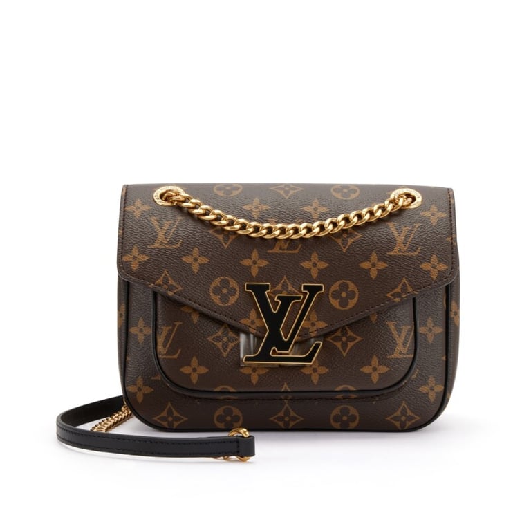 Louis Vuitton Brown Monogram Coated Canvas Passy Gold Hardware, 2021
