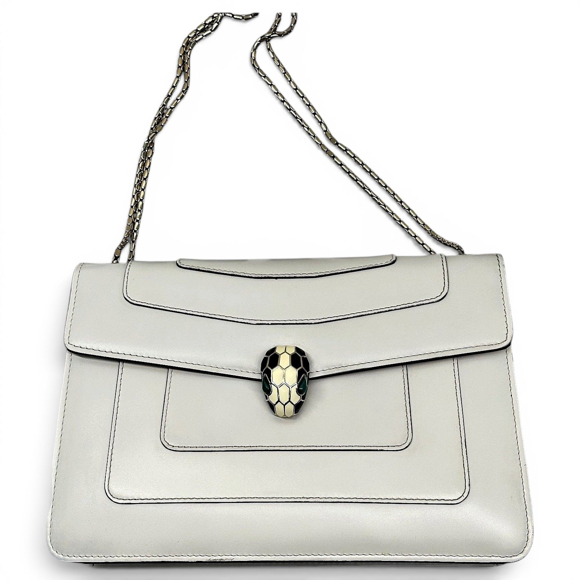 Serpenti leather handbag