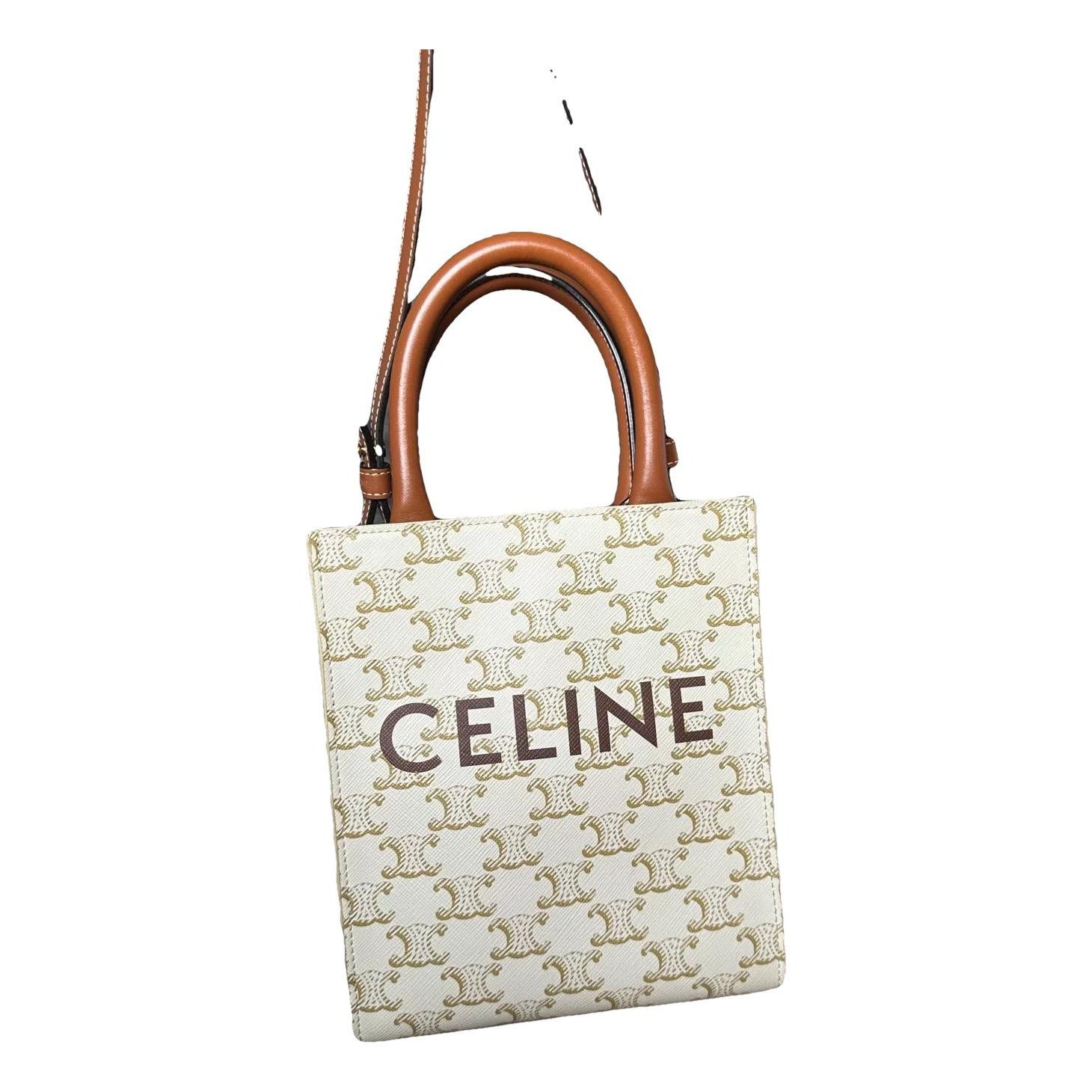 Cabas Vertical leather handbag