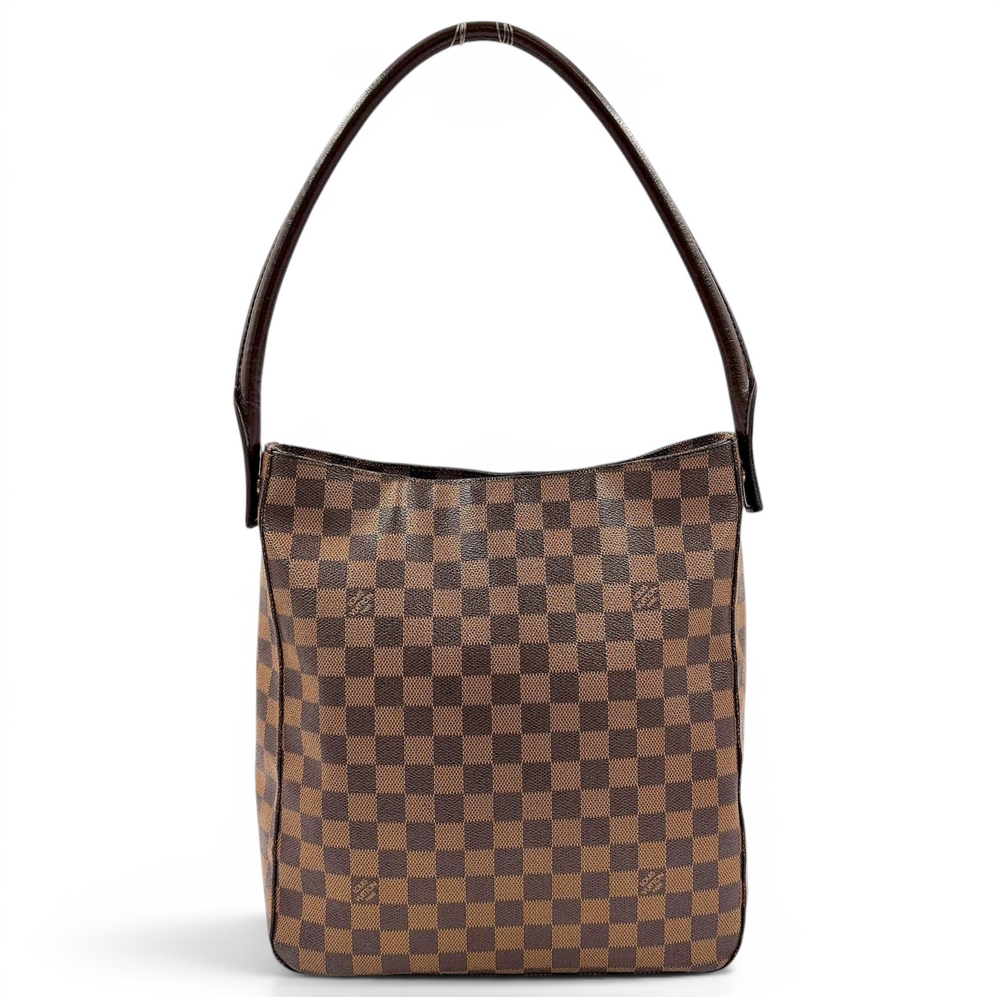 Looping leather handbag