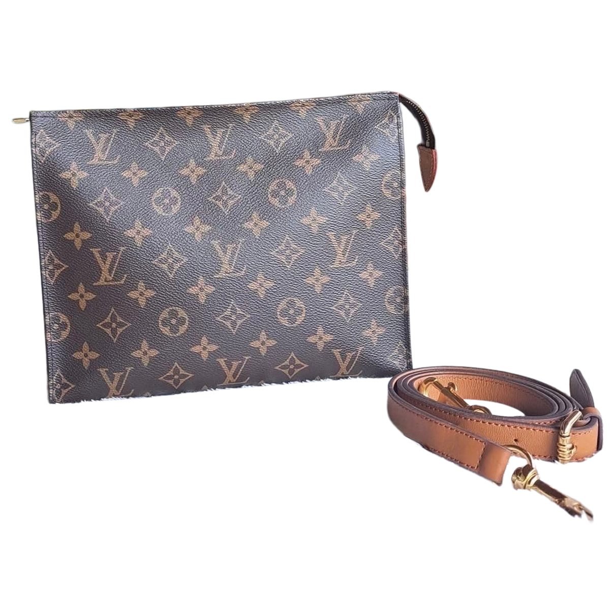 Leather clutch bag