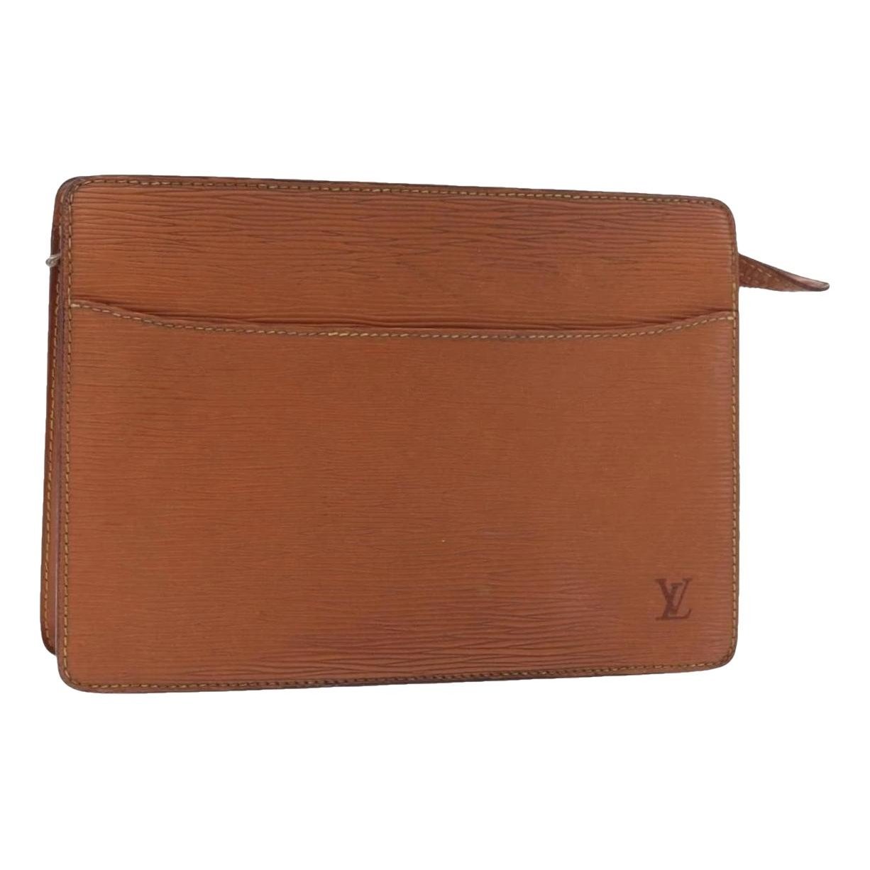 Leather clutch bag