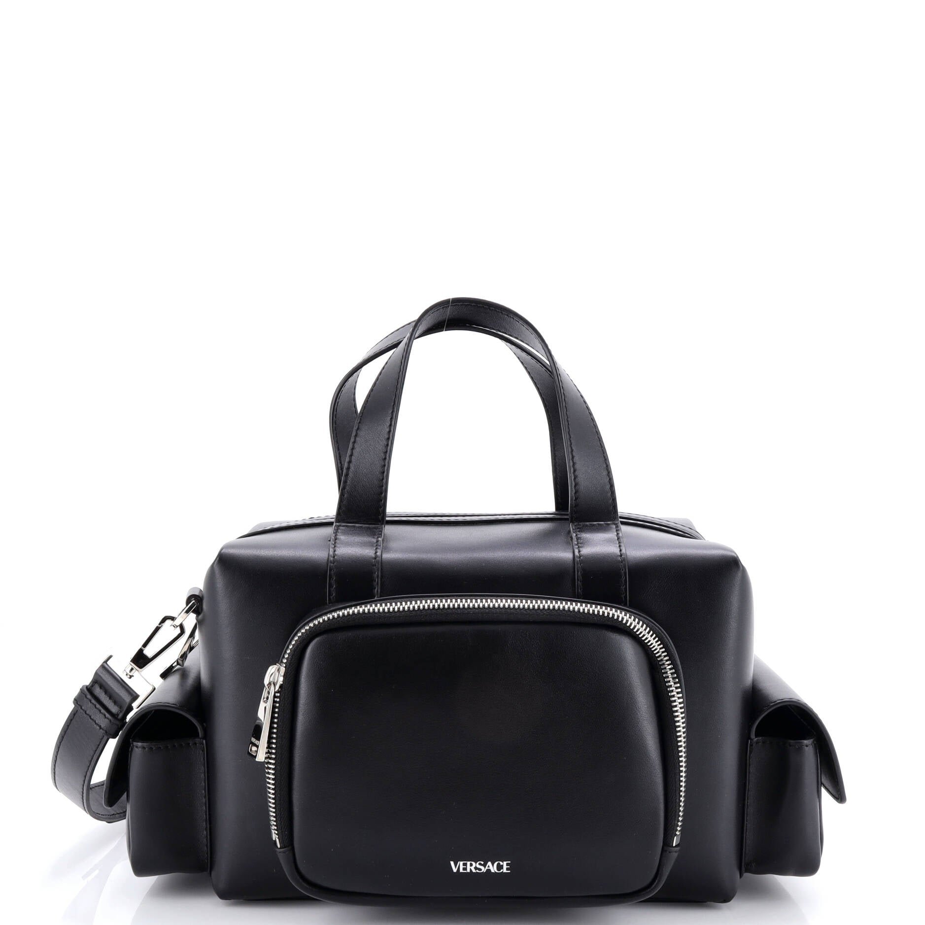 Versace Cargo Boston Duffle Bag Leather Small