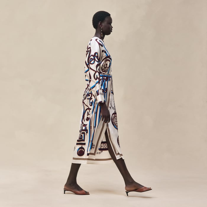 Blanc Céramique "l'Enseigne Du Sellier" Caftan