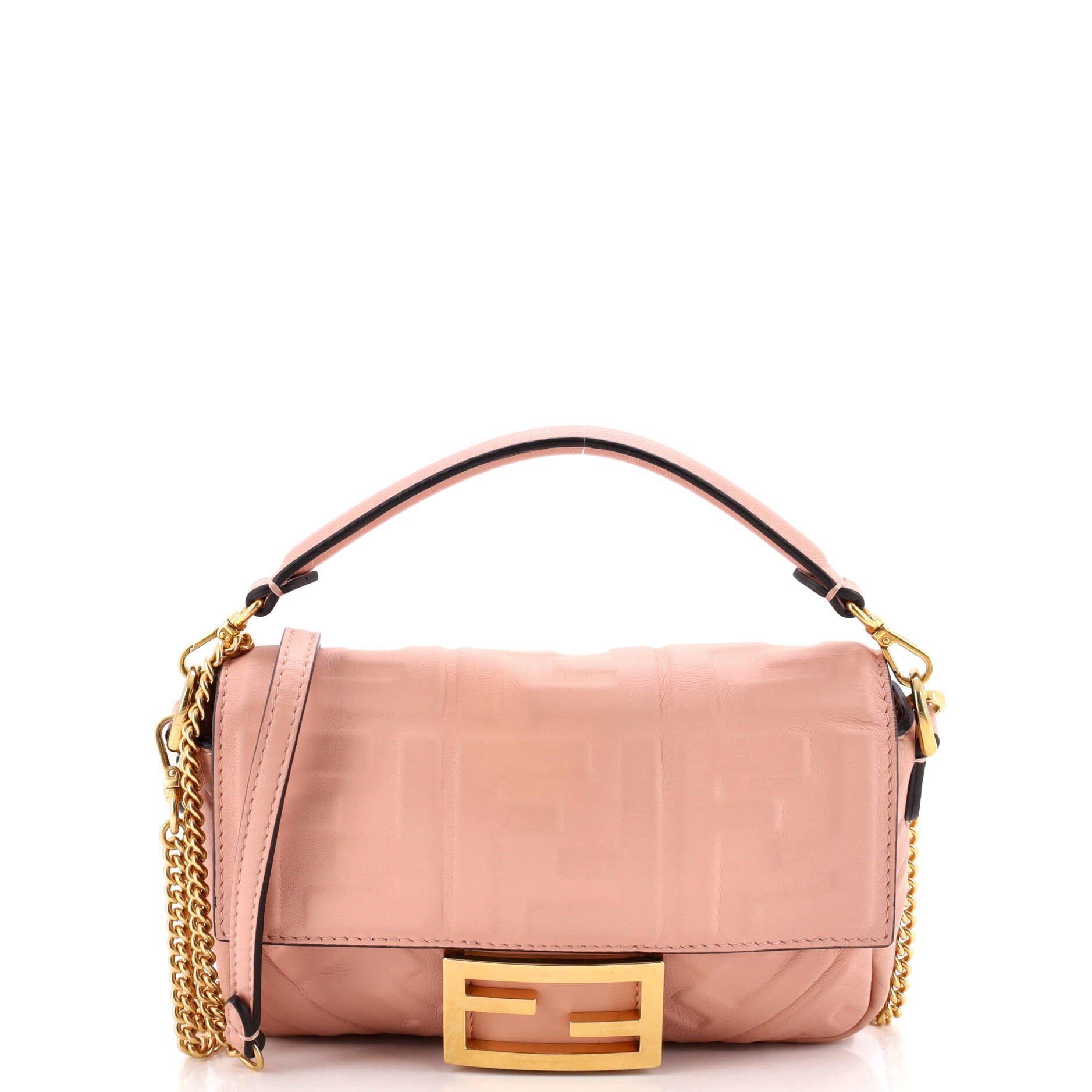 Baguette NM Bag Zucca Embossed Leather Mini