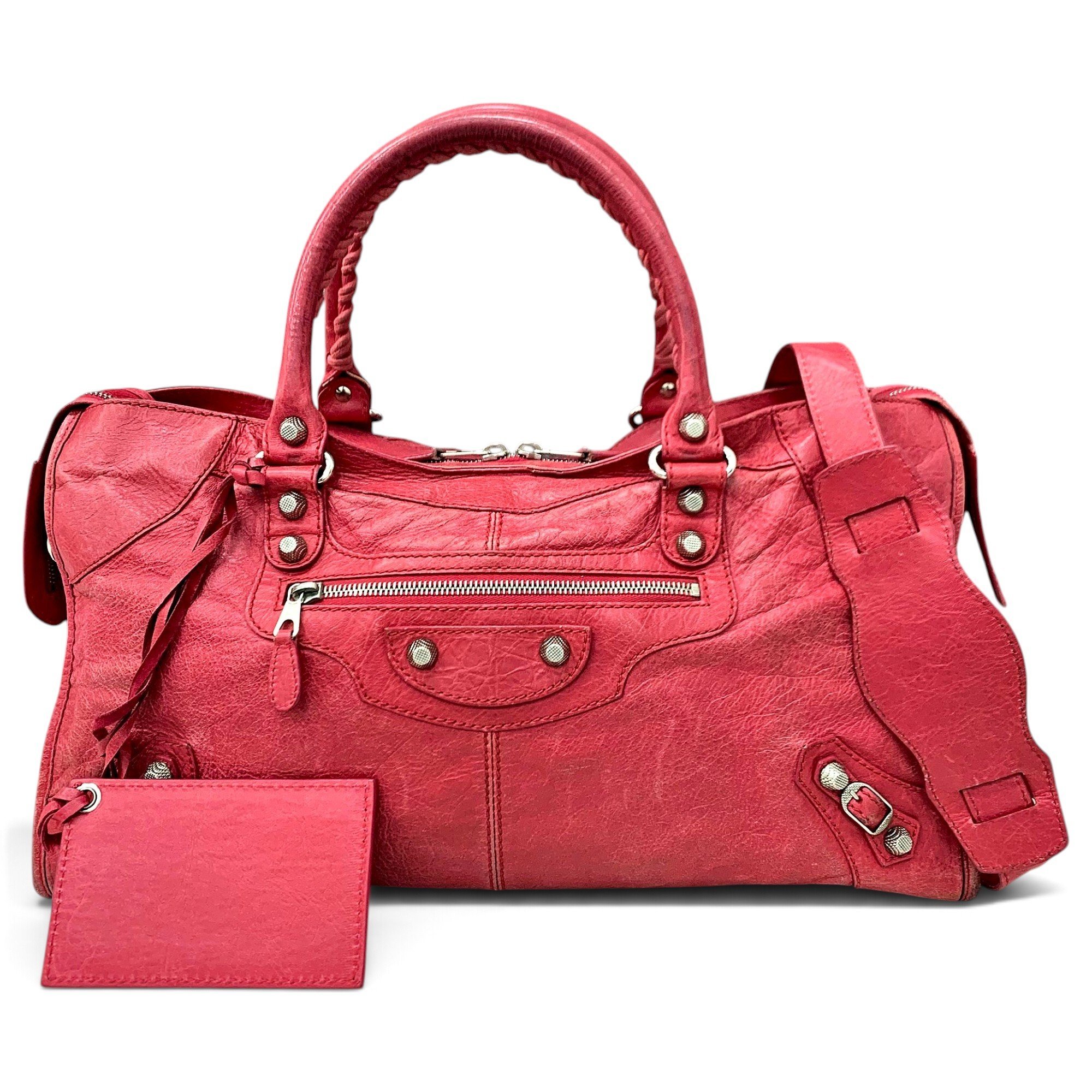 City leather handbag