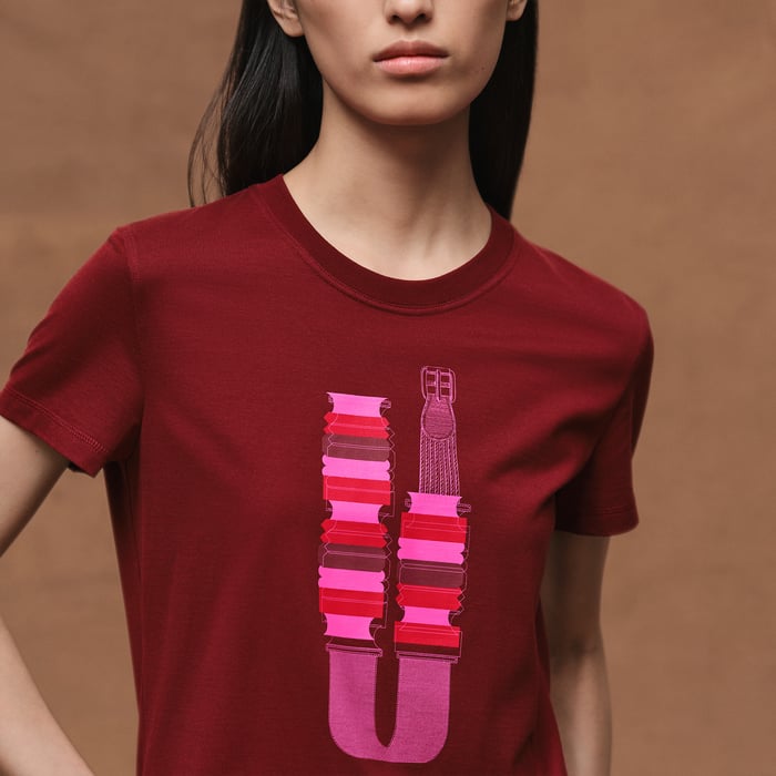 Rouge Carmin Printed Straight T-shirt