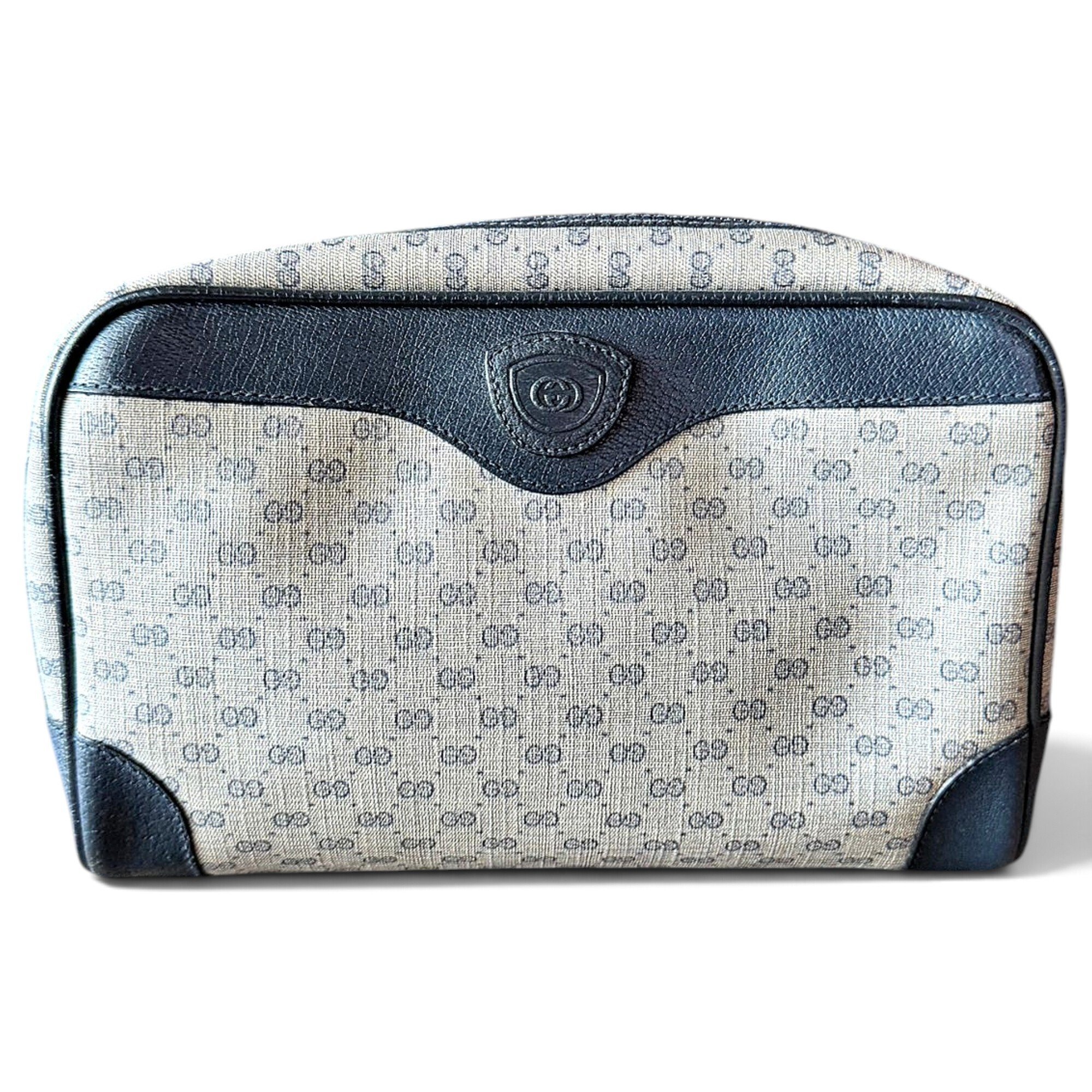 Leather clutch bag
