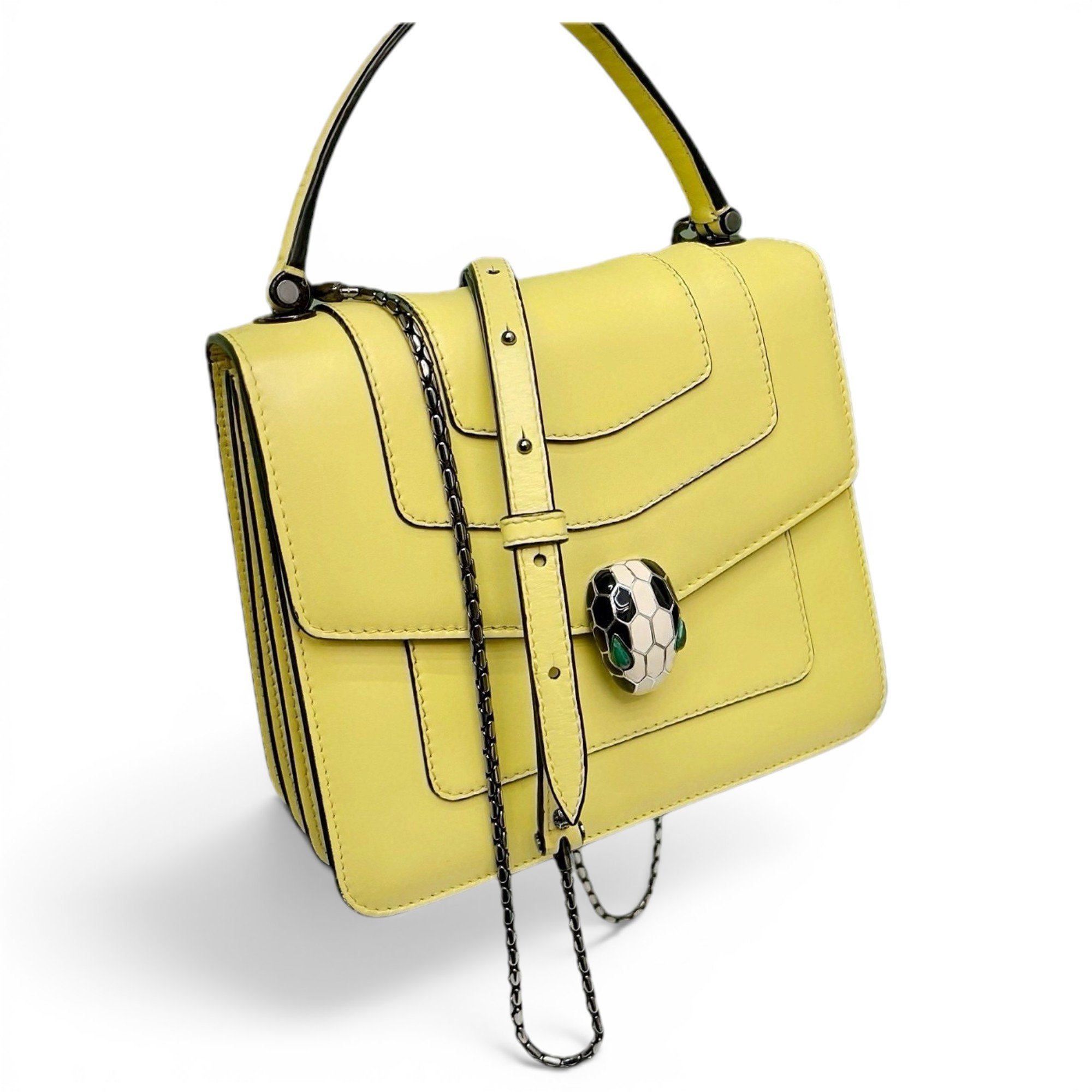 Serpenti leather handbag