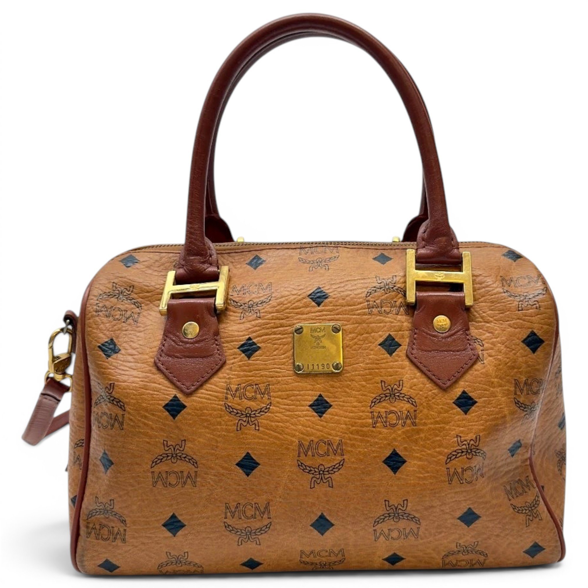 Boston leather bowling bag