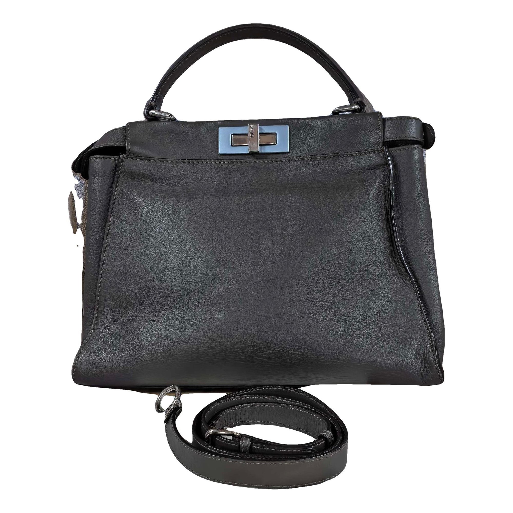 Peekaboo leather satchel