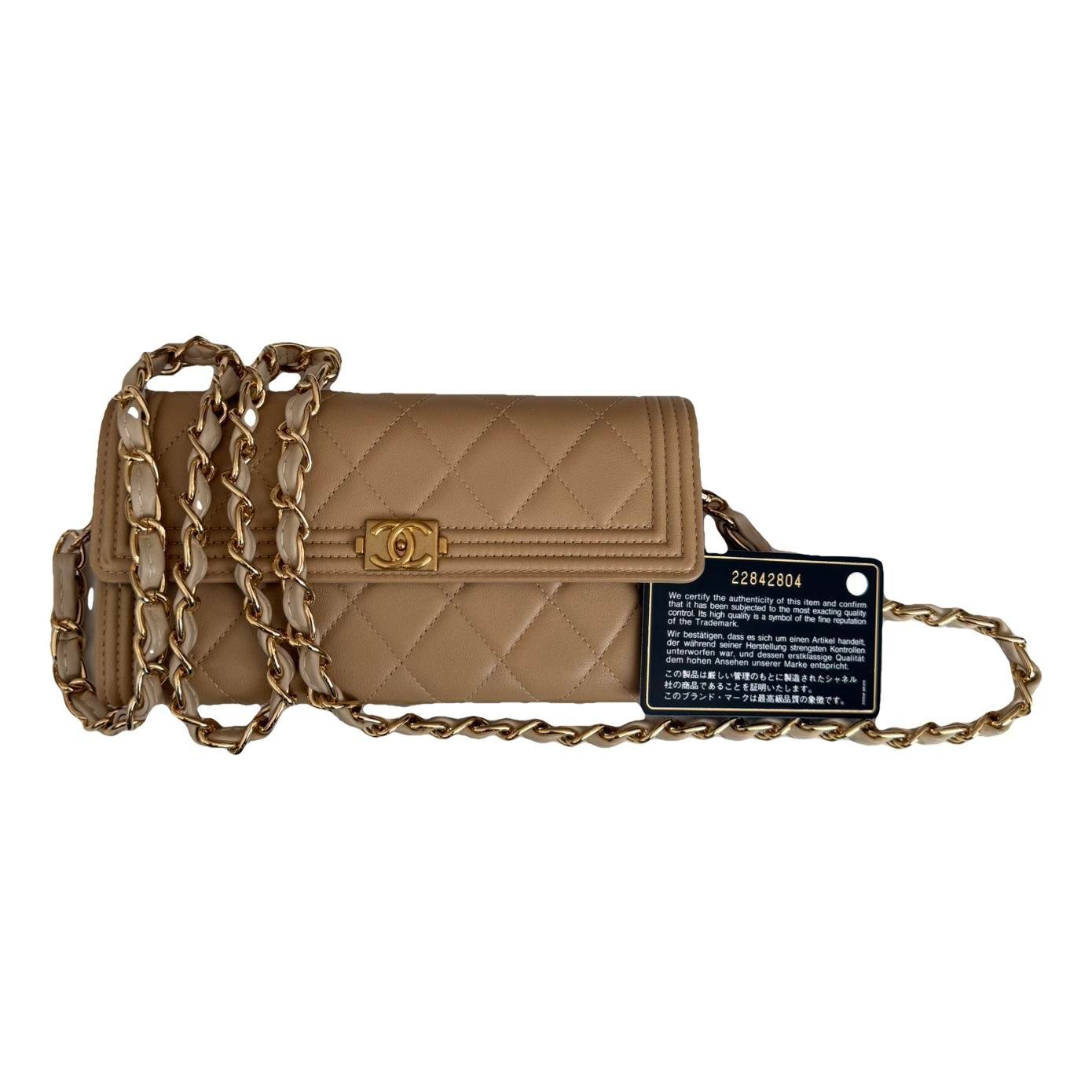 Wallet On Chain Boy leather crossbody bag