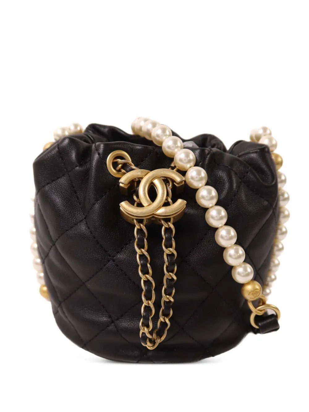 CC Marck pearl-strap bucket bag