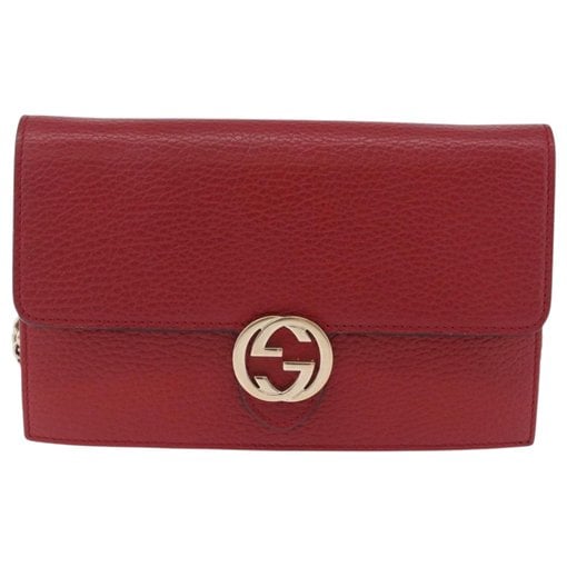 Interlocking leather handbag