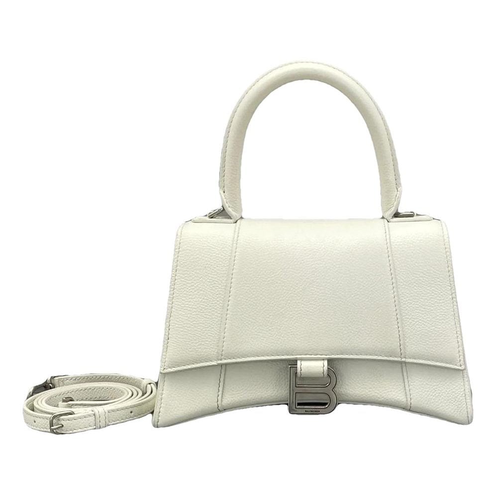 Hourglass leather handbag