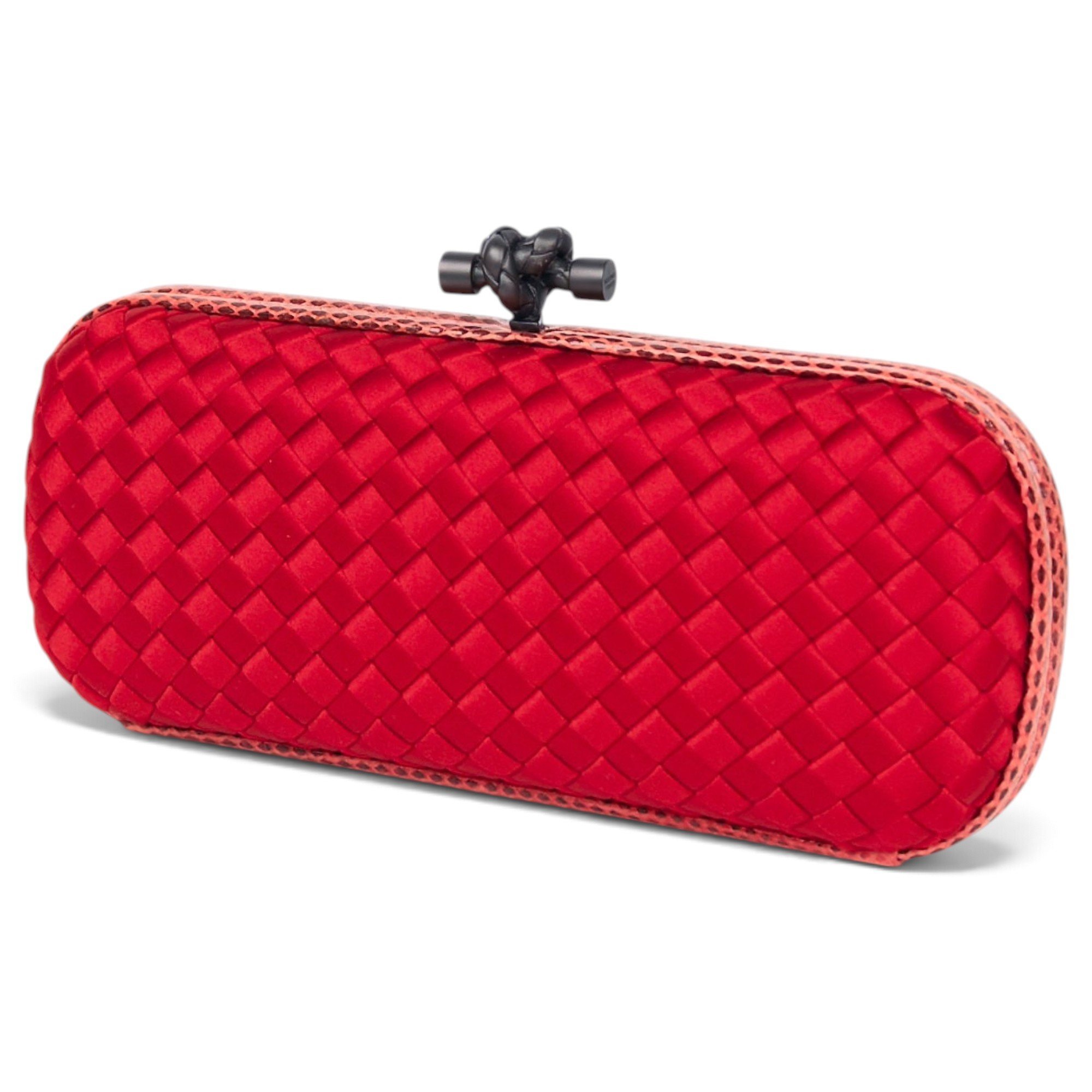 Pochette Knot silk clutch bag