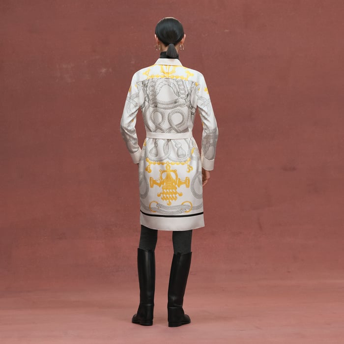 Blanc Nacre "Palefroi Remix" Shirt Dress