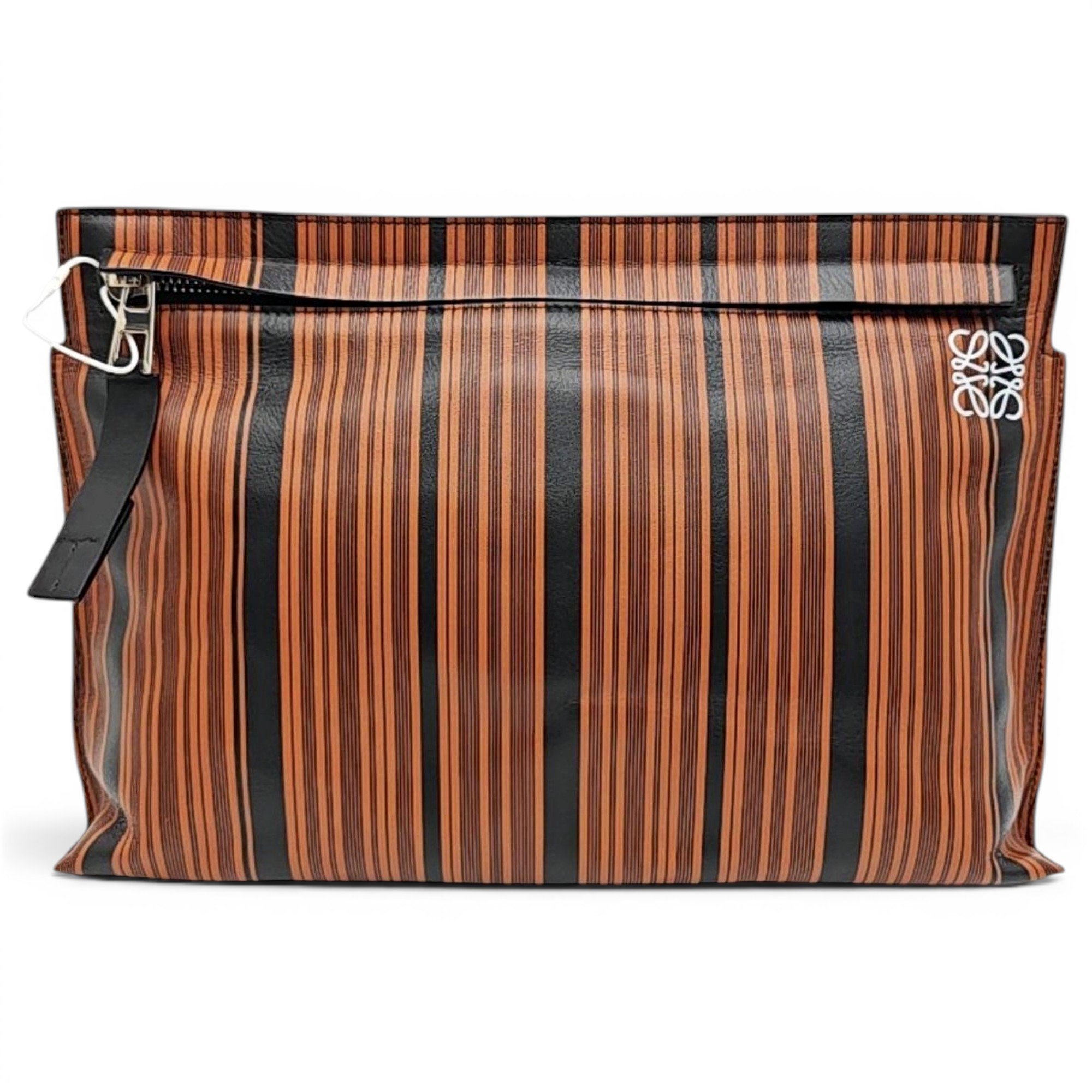 T Pouch leather clutch bag