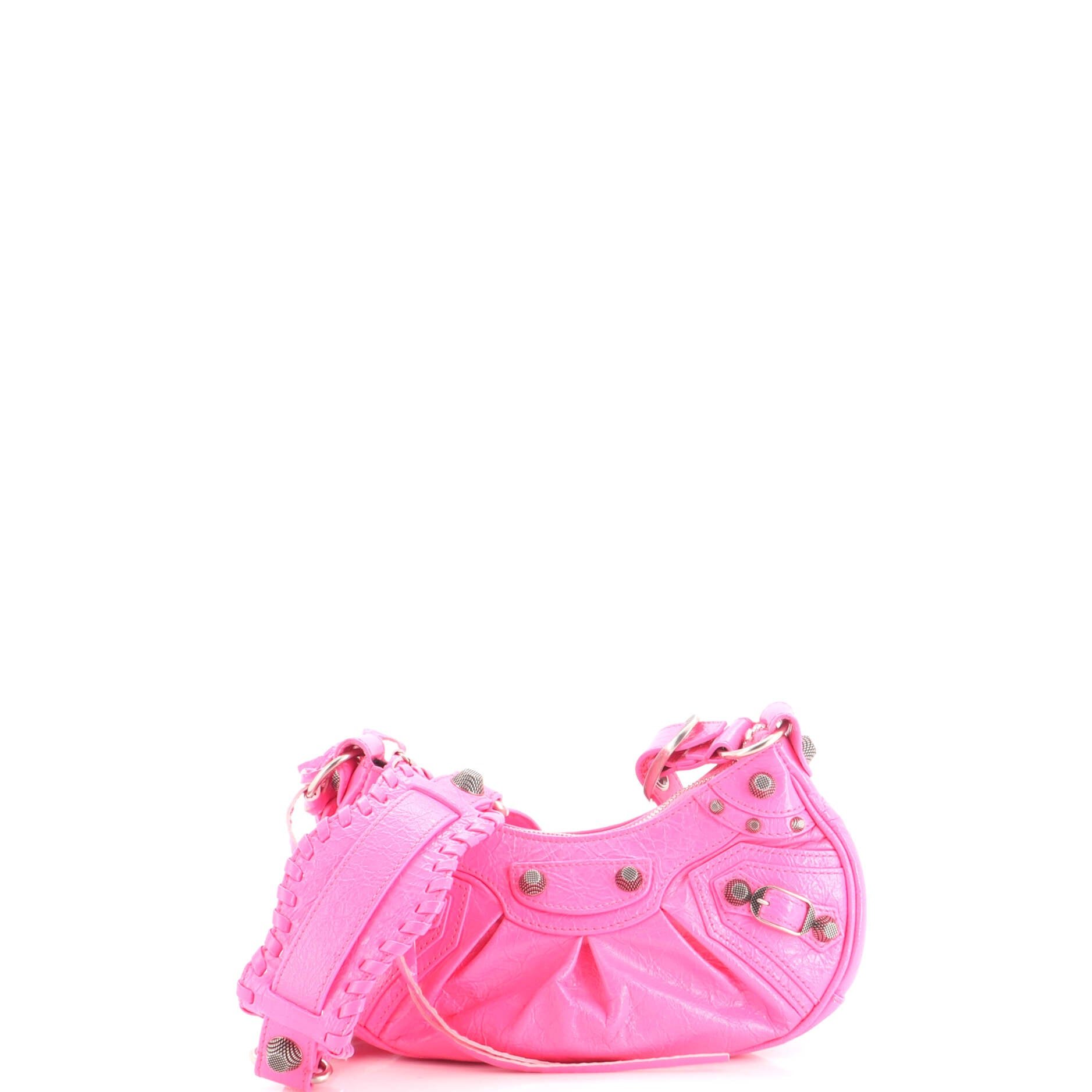 Le Cagole Giant Studs Shoulder Bag Leather XS
