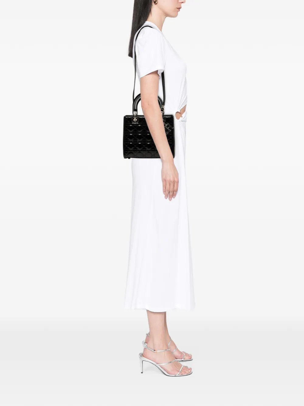2013 Medium Patent Cannage Lady Dior satchel
