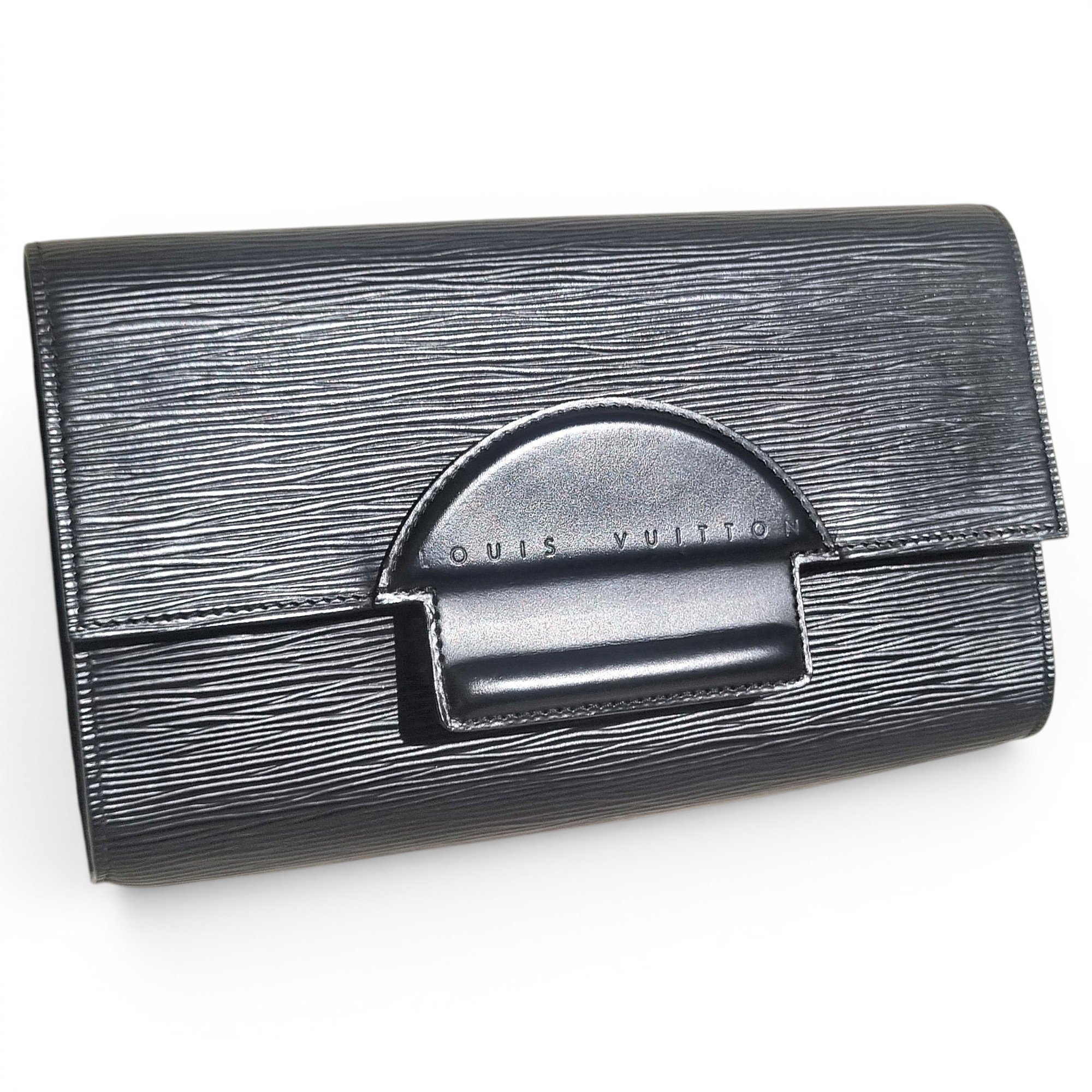 Leather clutch bag