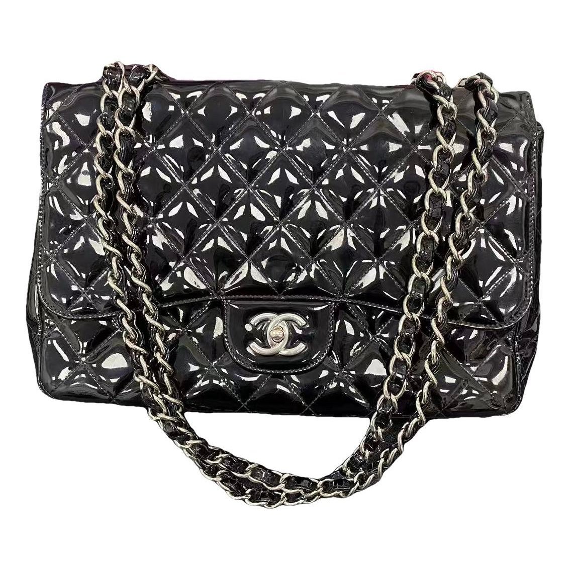 Patent leather handbag