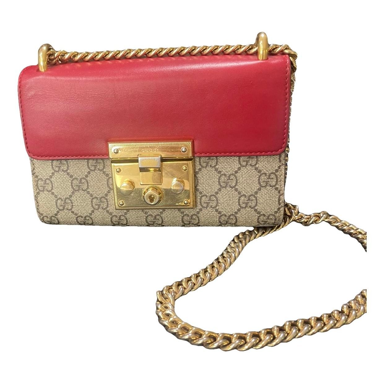 Padlock leather handbag