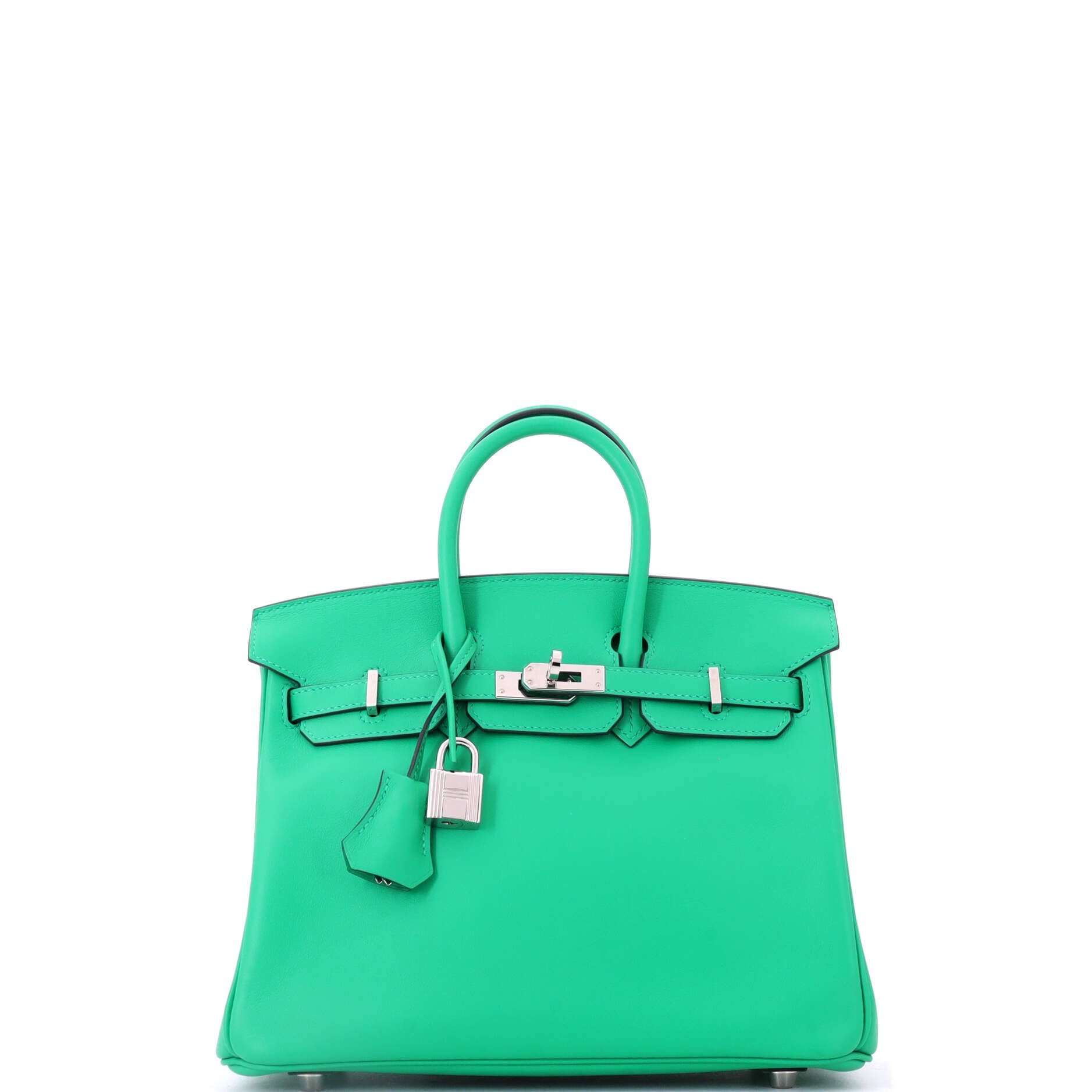 Hermes Birkin Handbag Menthe Swift with Palladium Hardware 25
