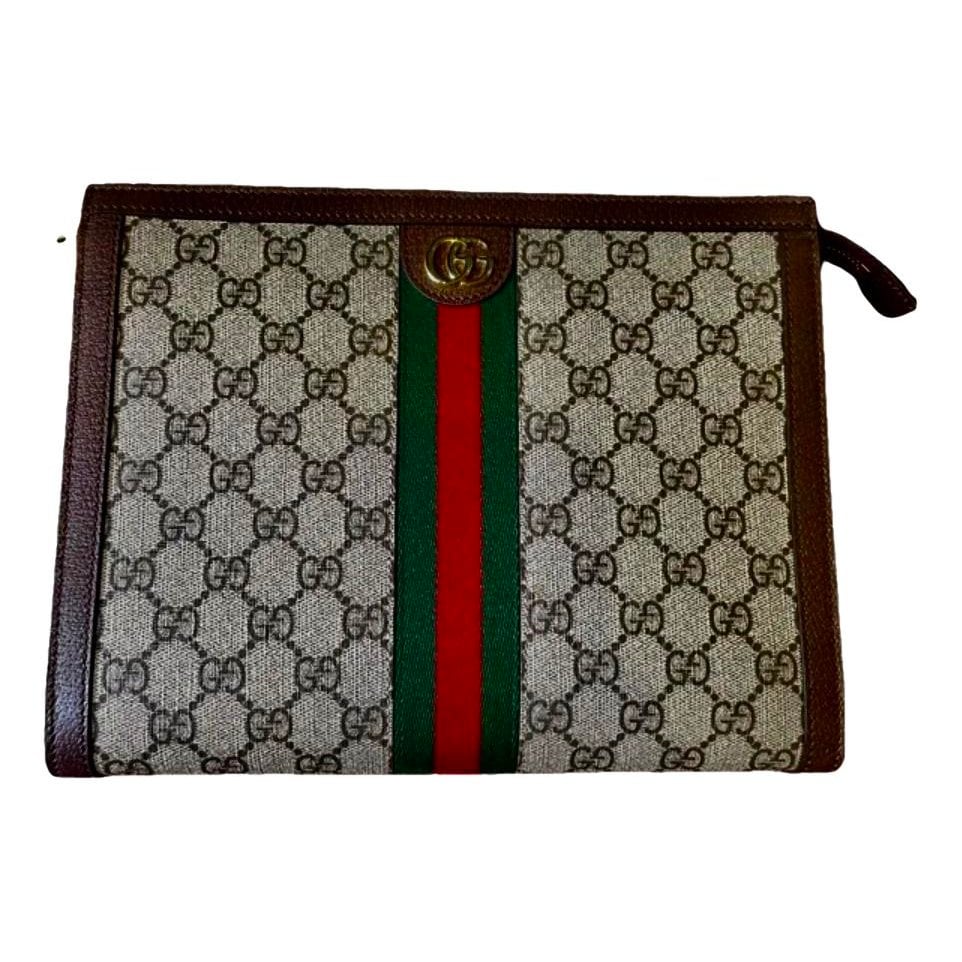 Ophidia leather clutch bag