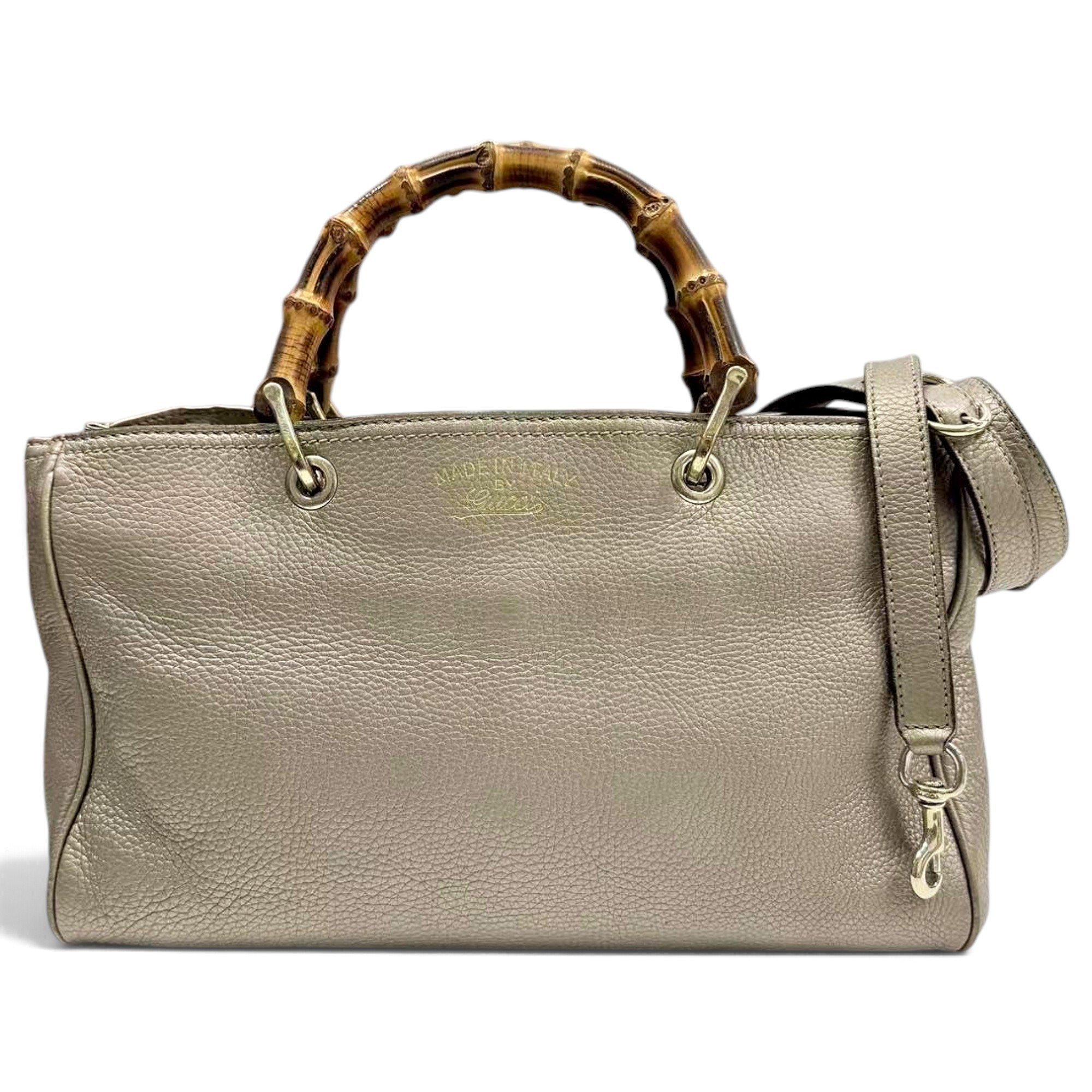 Bamboo Shopper leather tote