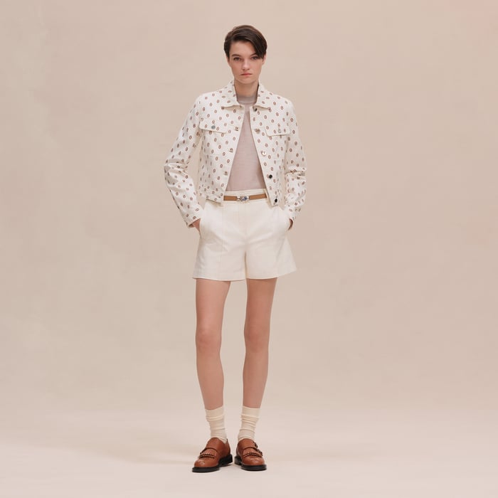 Marron Fauve "Chaine d'Ancre" Denim Jacket