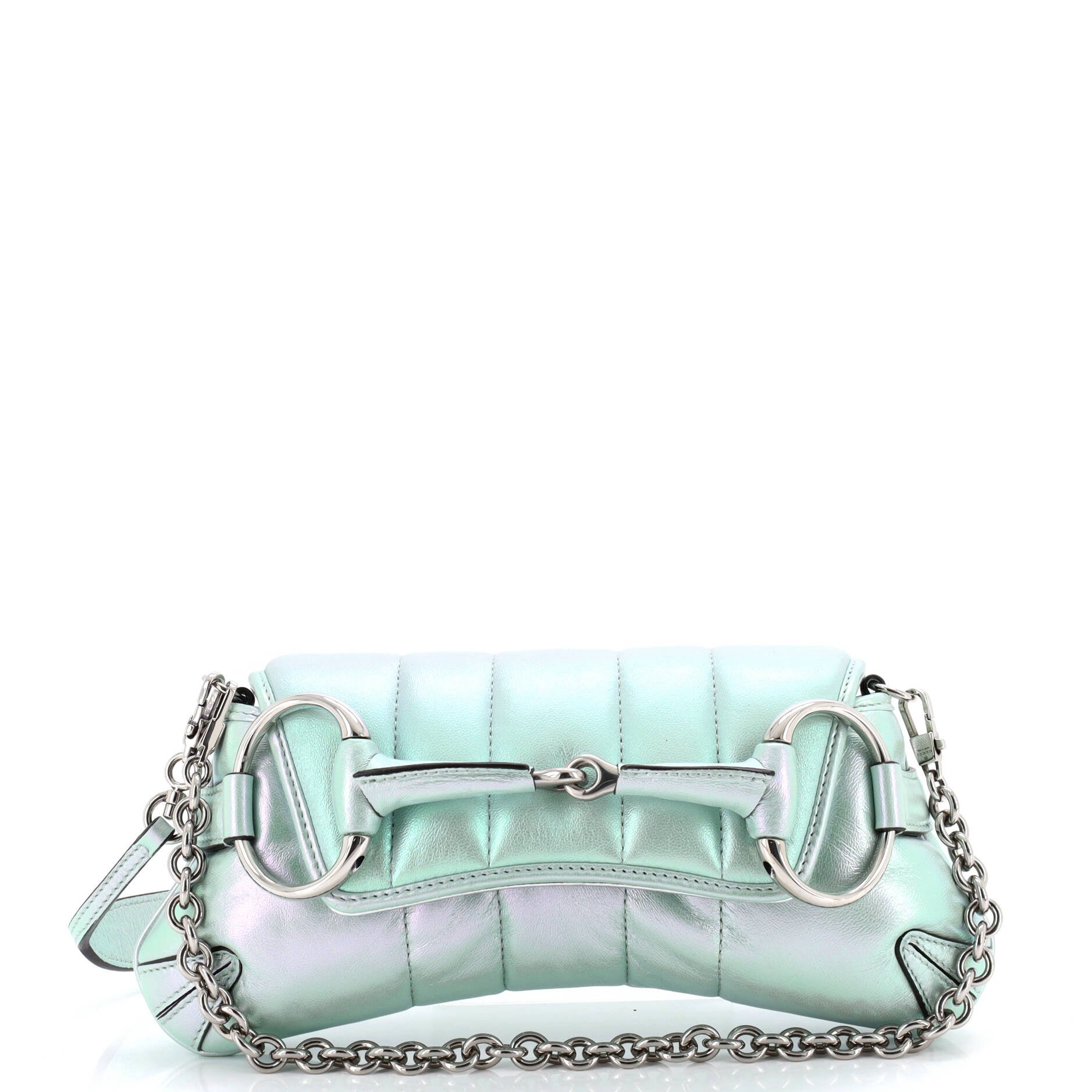 Gucci Horsebit Chain Shoulder Bag Vertical Quilted Leather Small