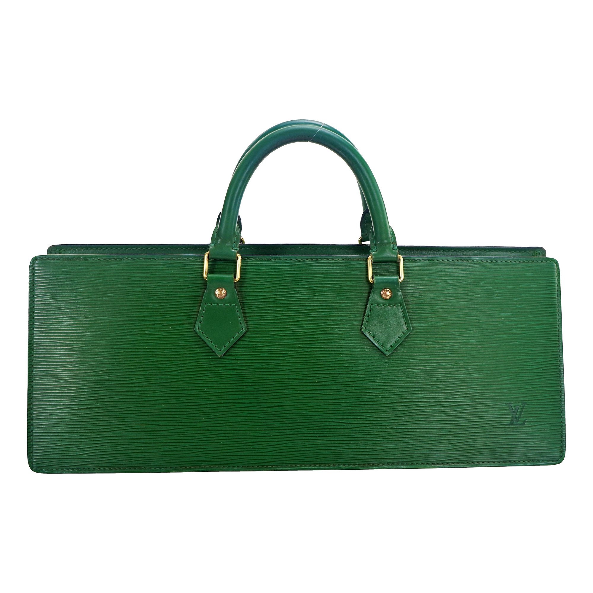 Triangle leather tote