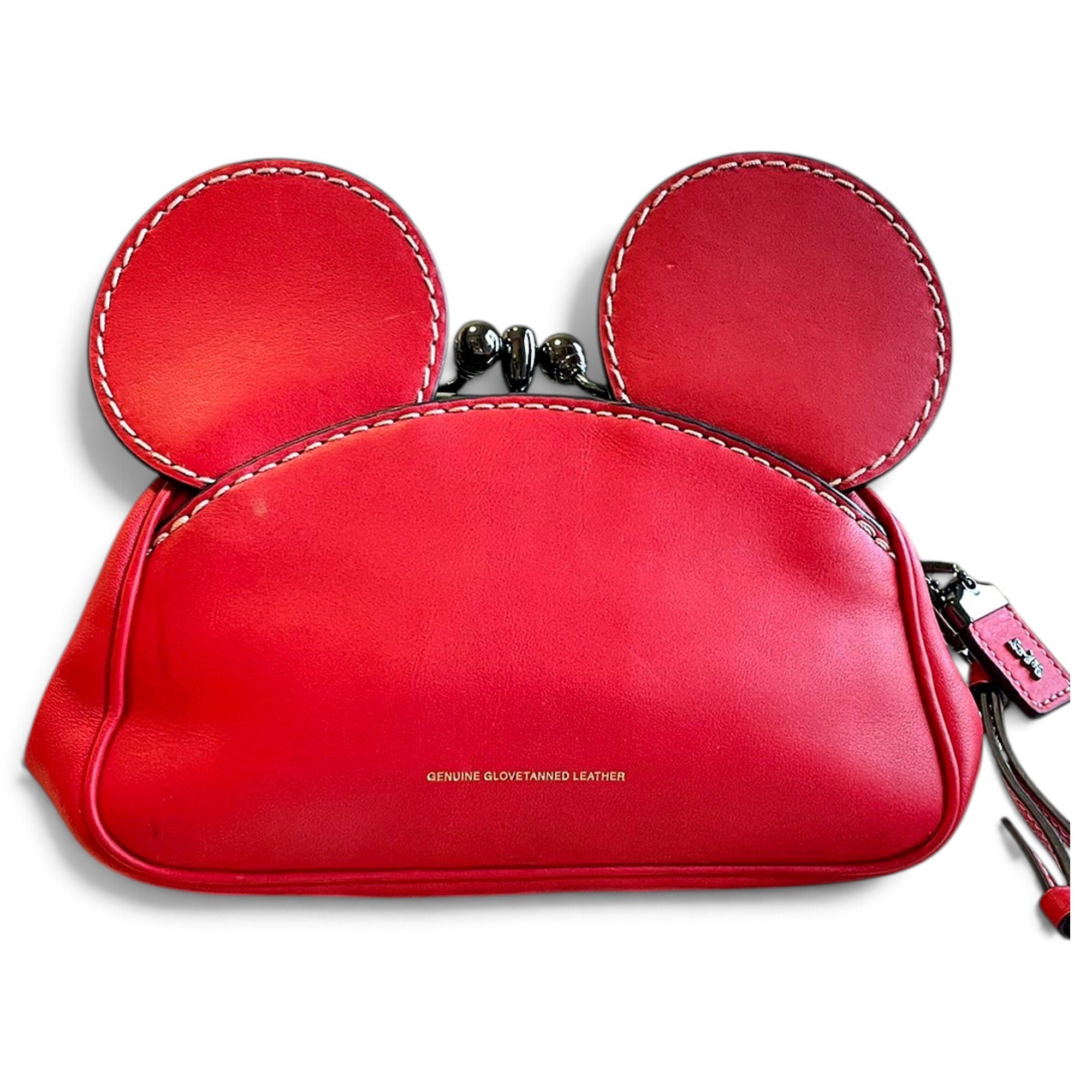 Leather clutch bag