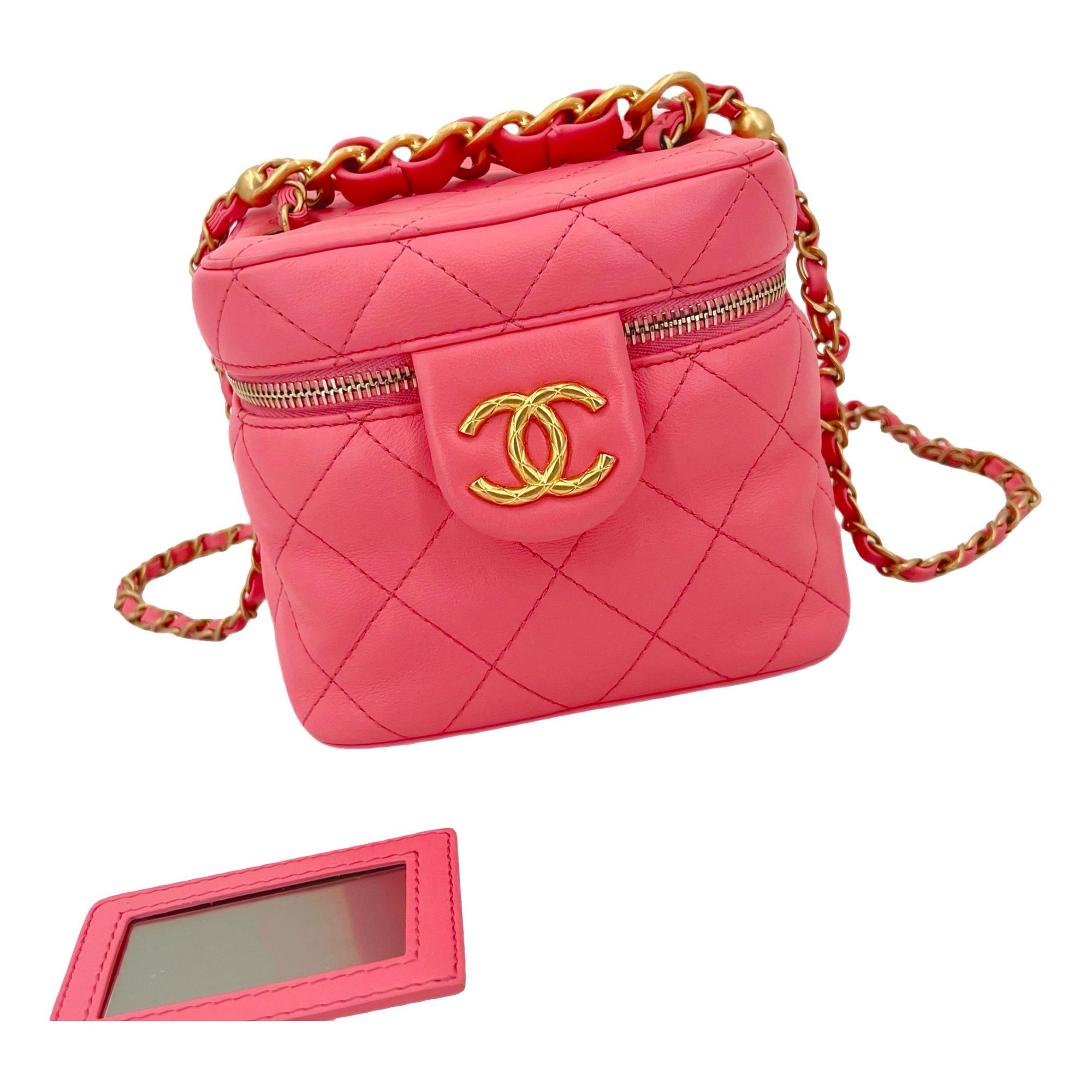 Trendy CC Vanity leather handbag