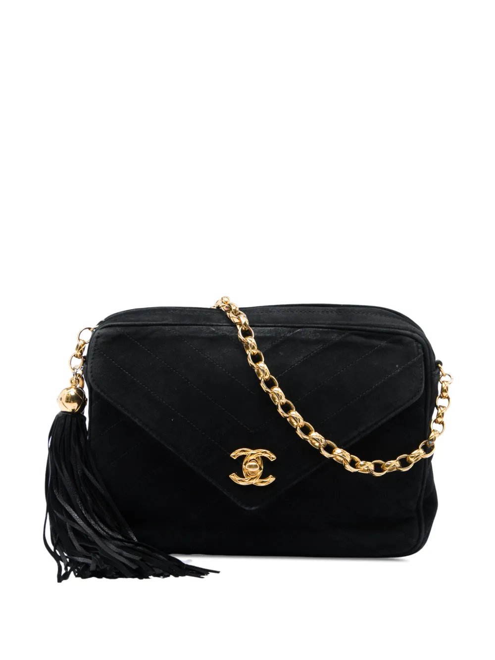 1991-1994 CC Quilted Suede Tassel Camera Bag crossbody bag