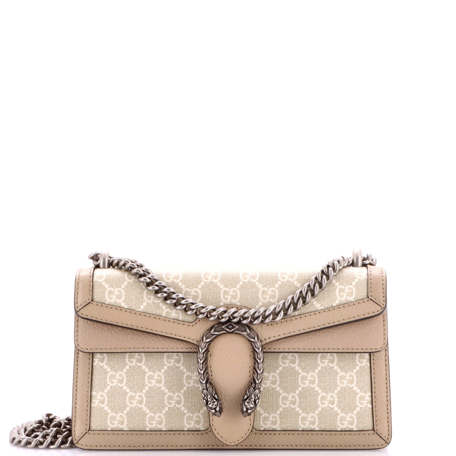 Dionysus Bag GG Coated Canvas with Leather Small