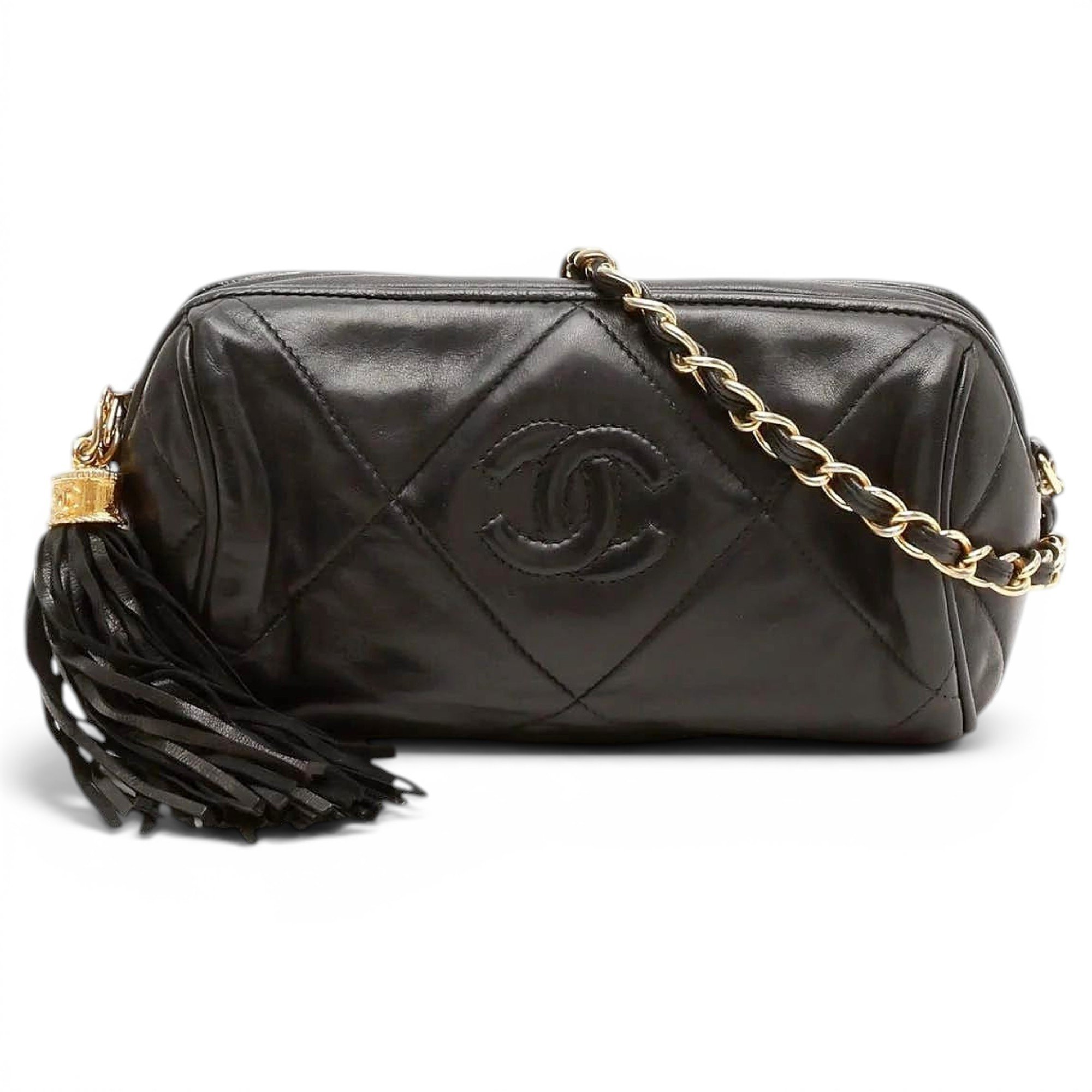 Trendy CC leather handbag