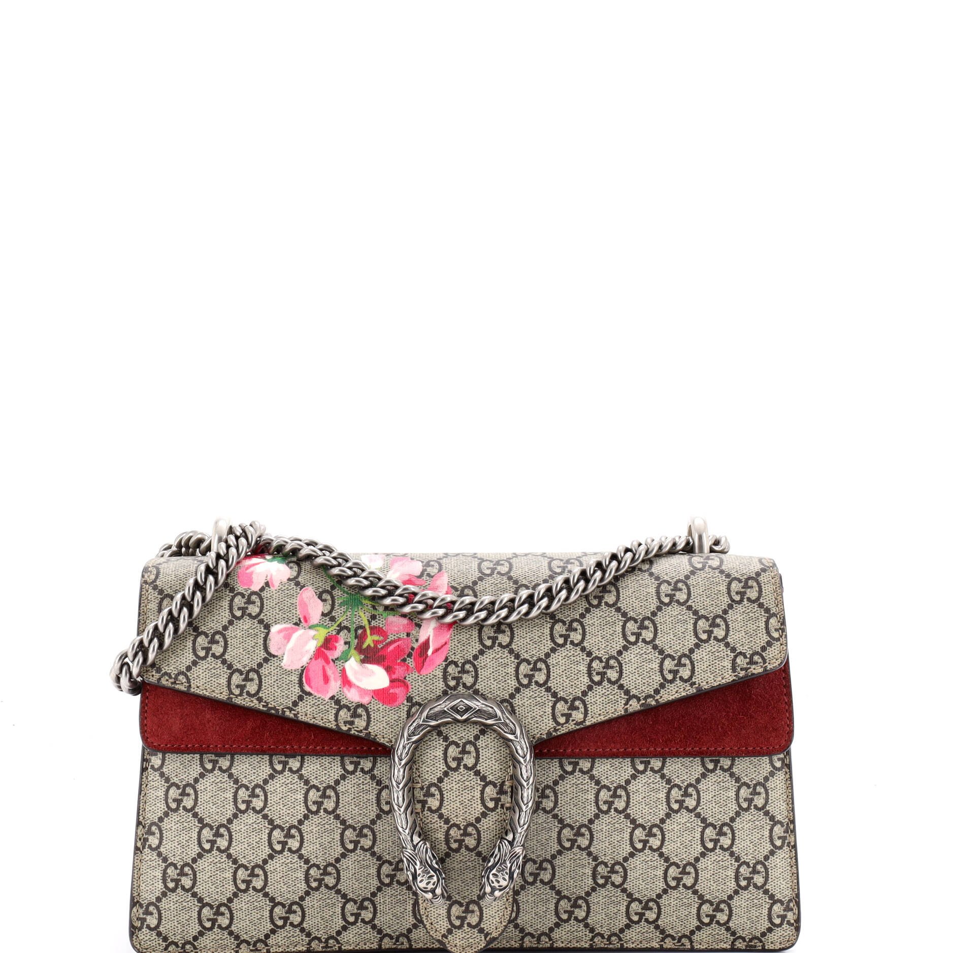 Dionysus Bag Blooms Print GG Coated Canvas Small