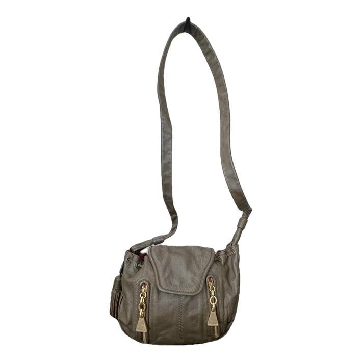 Leather clutch bag