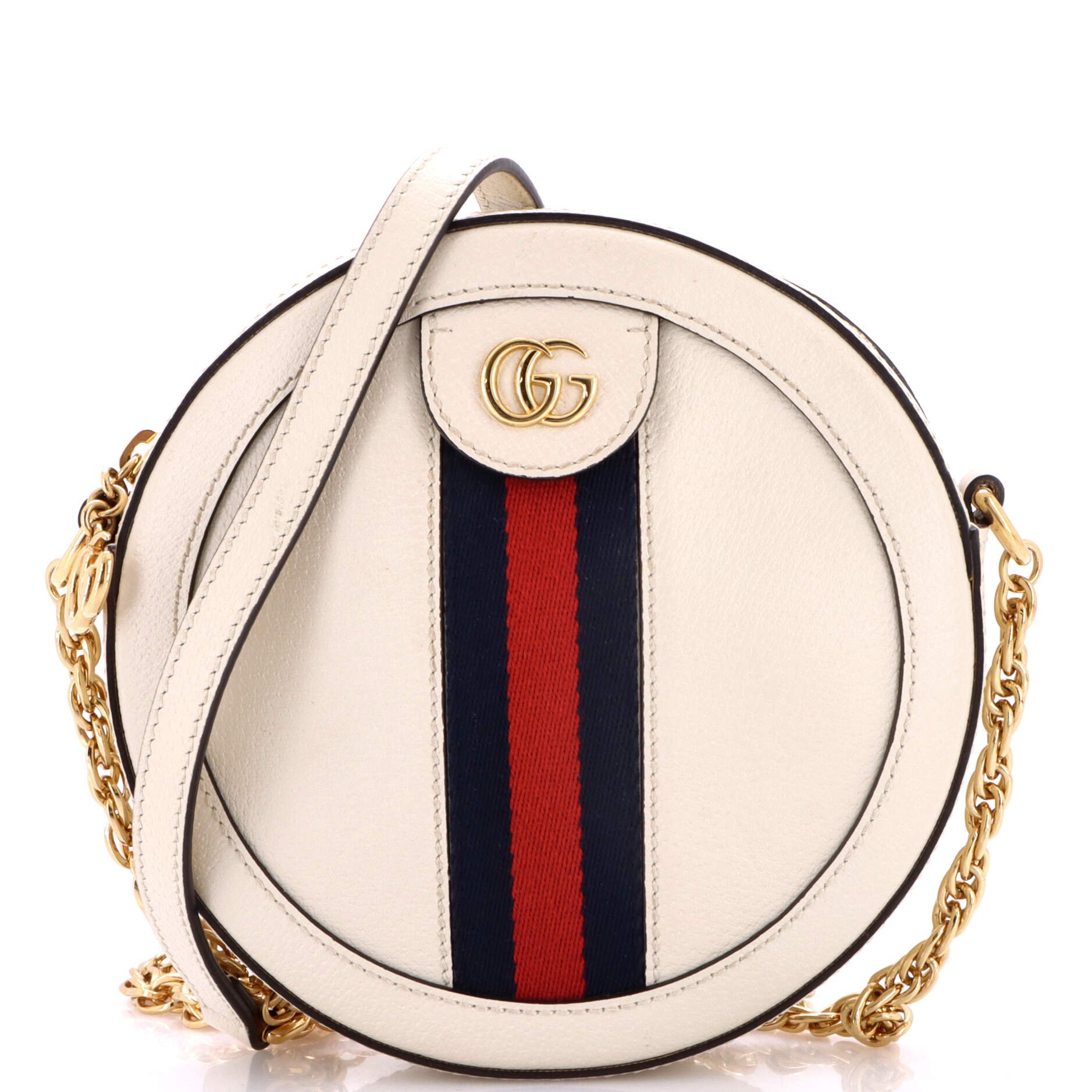 Ophidia Round Shoulder Bag Leather Mini