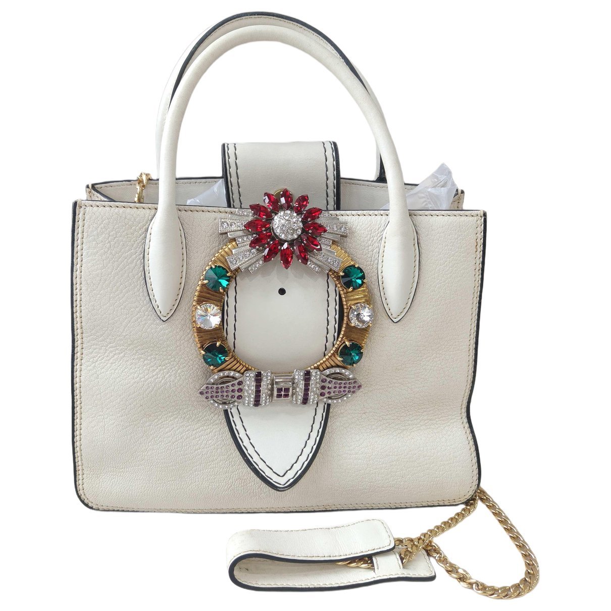 Miu Lady leather handbag
