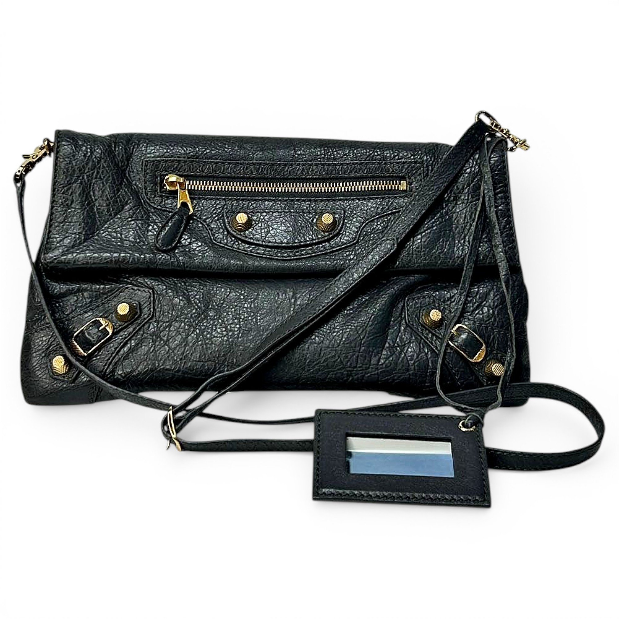 City leather handbag