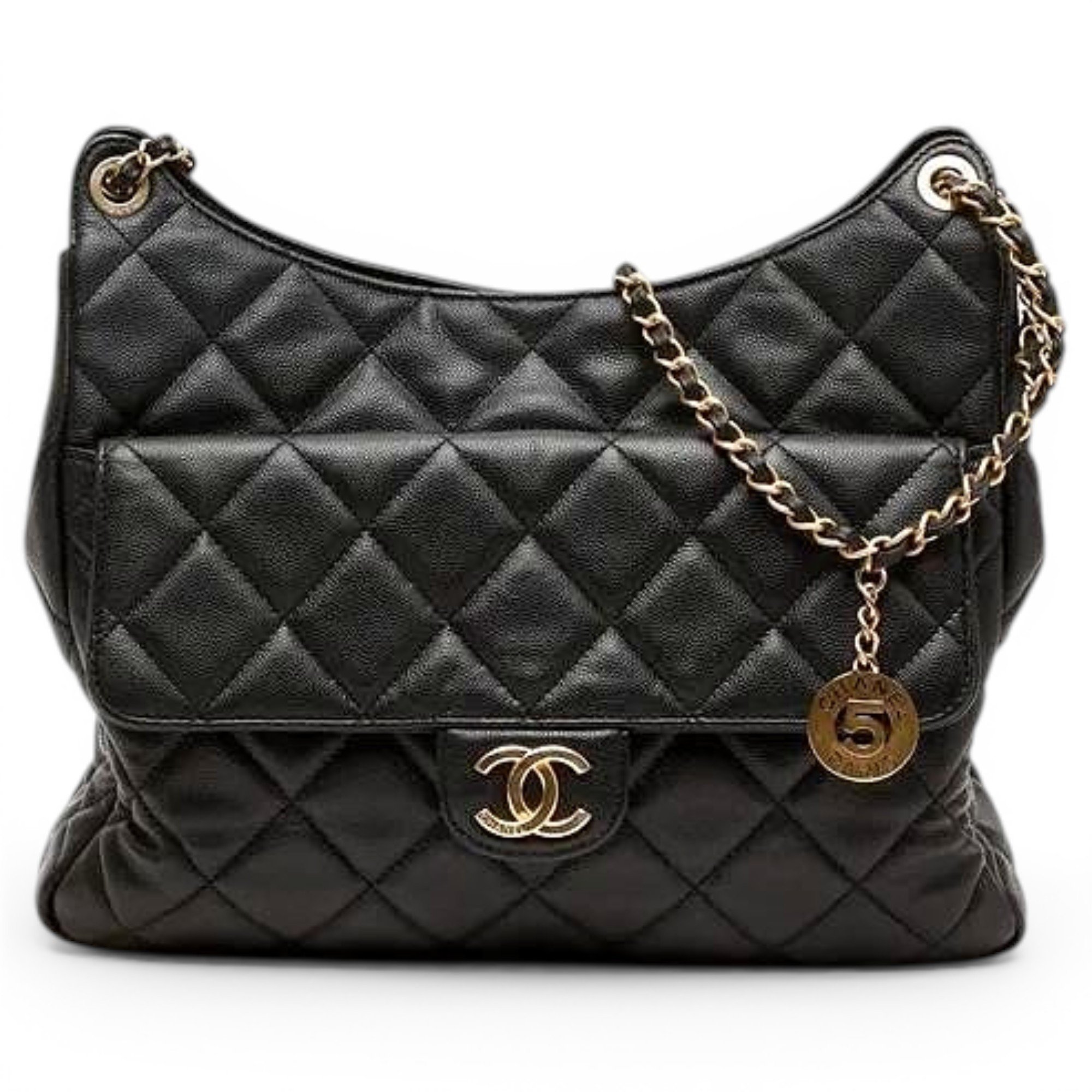 Trendy CC leather handbag