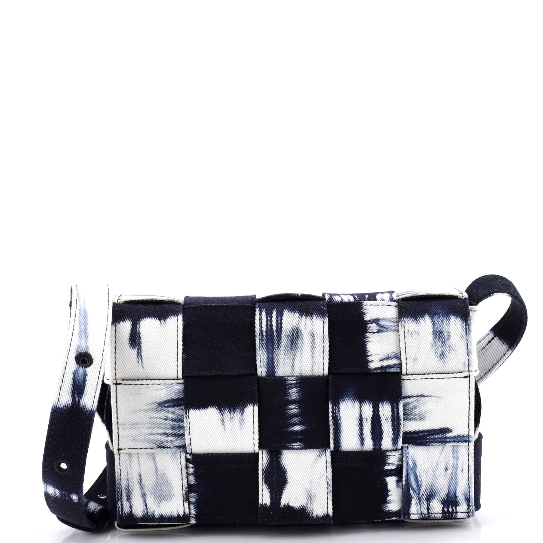 Bottega Veneta Cassette Crossbody Bag Maxi Intrecciato Denim