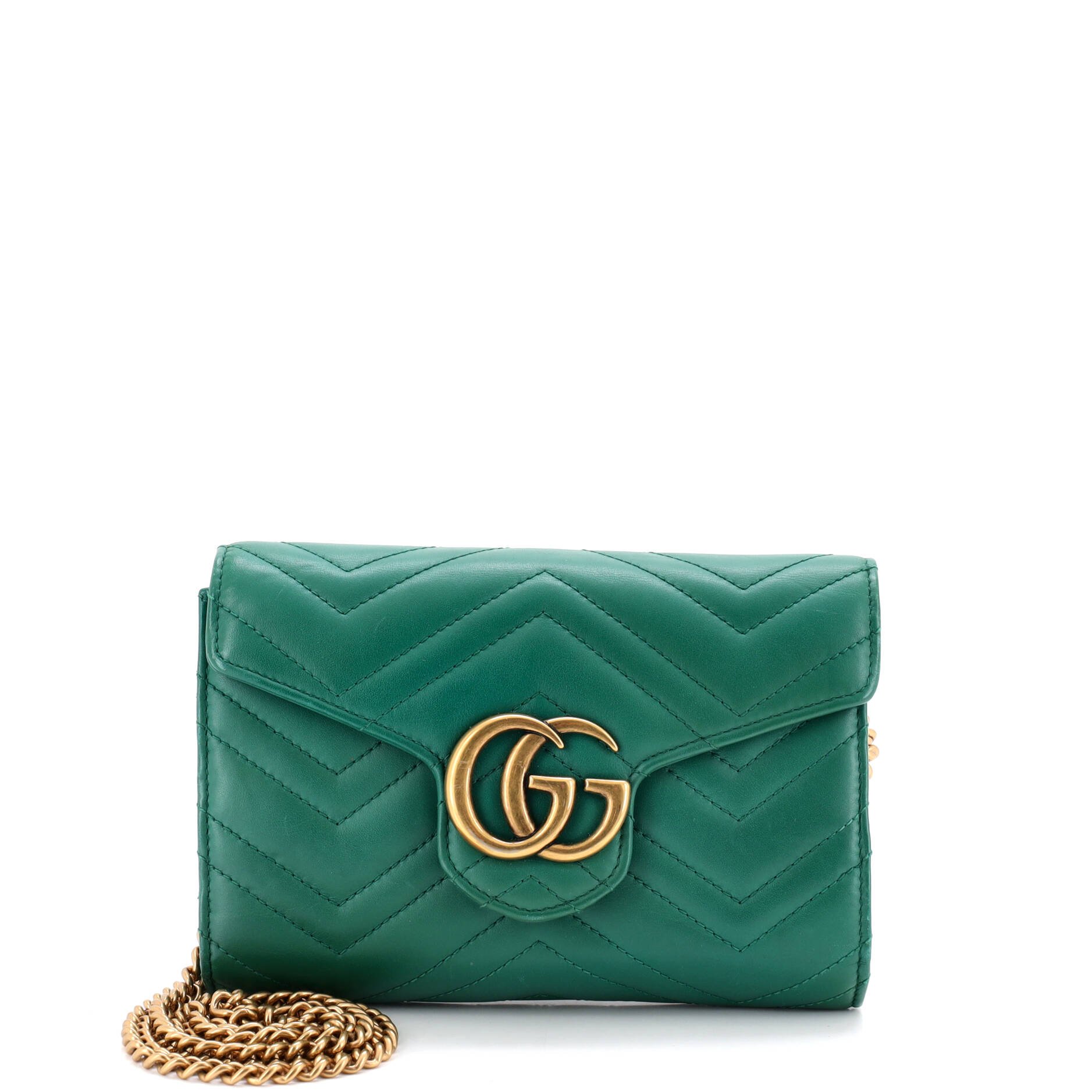 GG Marmont Chain Wallet Matelasse Leather Mini