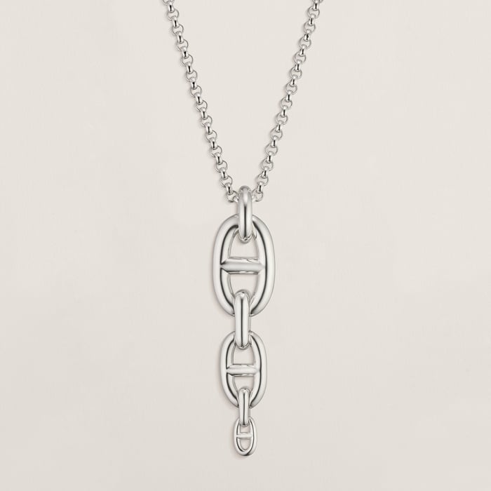 Sans Coloris Chaine d'Ancre Enchainee Pendant, Large Model