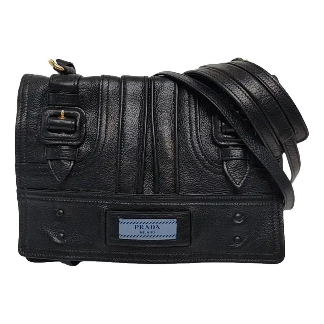 Etiquette leather crossbody bag