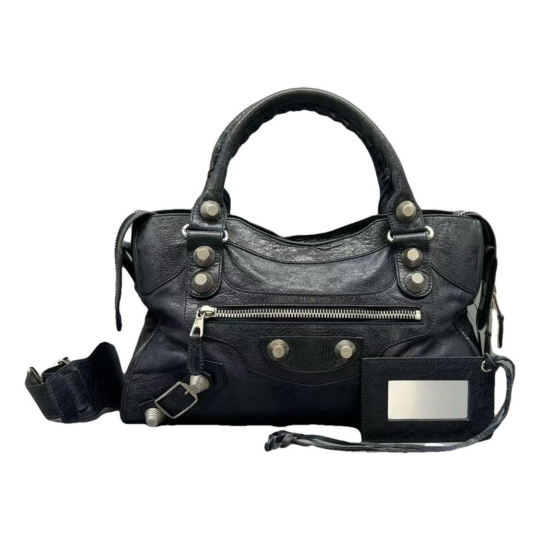 City leather handbag